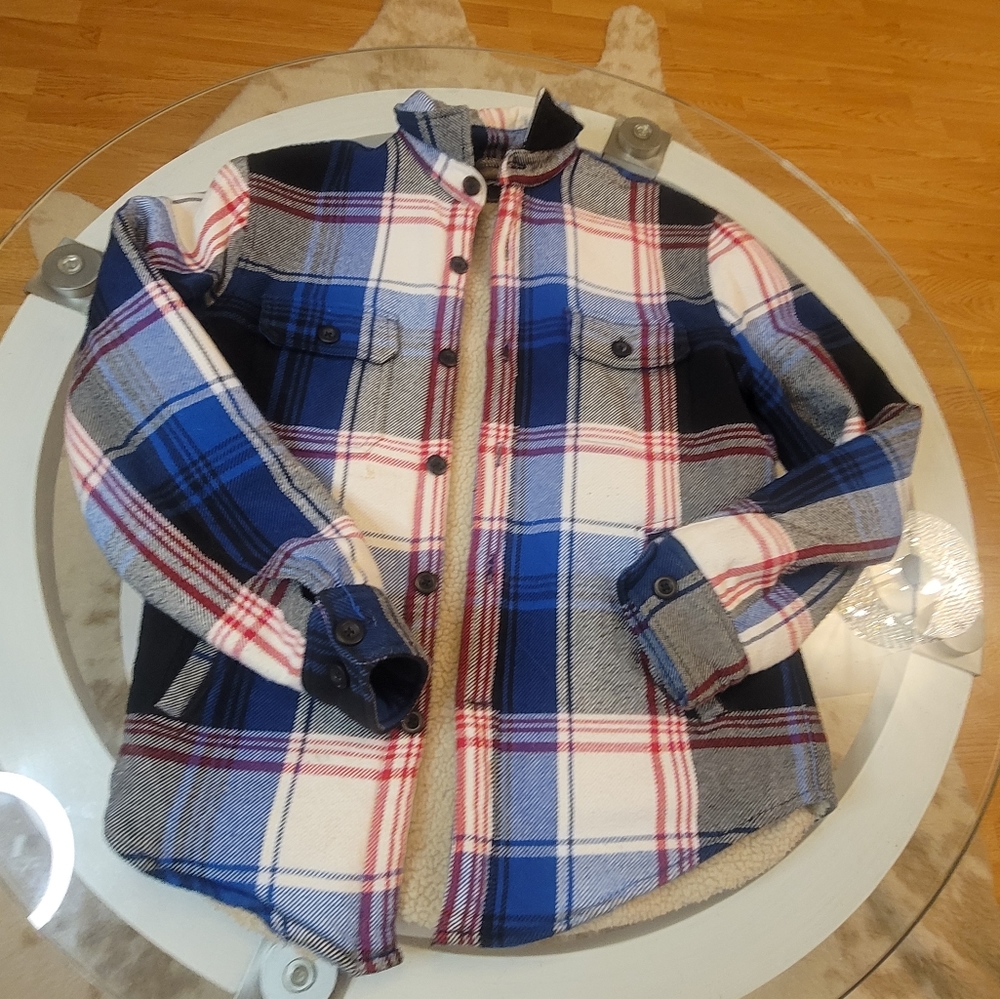 Express Mens Flannel Shacket Jacket